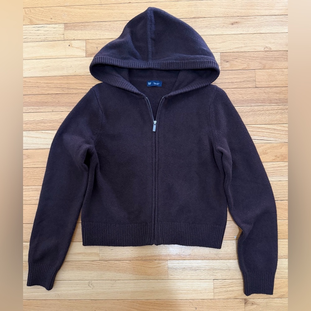 Gap CashSoft Sweater Zip Hoodie, Terra brown, Size S